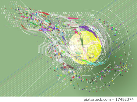 flying tennis ball 17492374