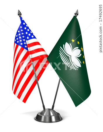USA and Macau - Miniature Flags. USA and Macau - Miniature Flags. 17492695