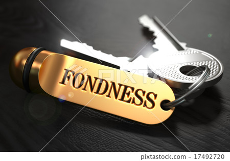 Fondness written on Golden Keyring. Fondness written on Golden Keyring. 17492720