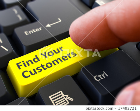 Pressing Yellow Button Find Your Customers on Pressing Yellow Button Find Your Customers on 17492721