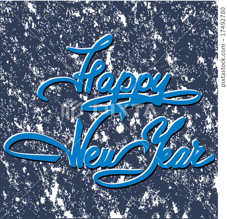 PrintHappy new year hand lettering 17492780