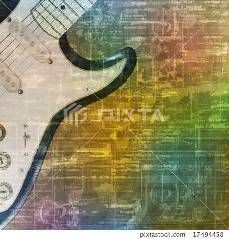abstract grunge background with electric guitar 17494458