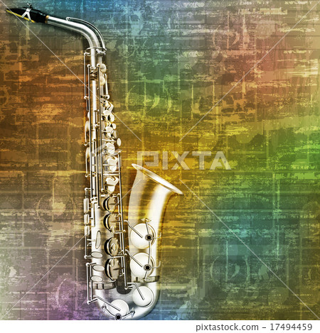 abstract grunge background with saxophone 17494459
