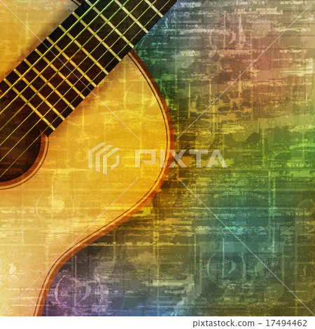 abstract grunge background with acoustic guitar abstract grunge background with acoustic guitar 17494462