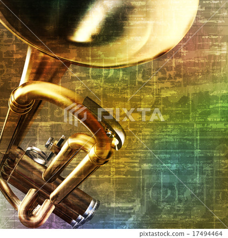 abstract grunge background with trumpet 17494464