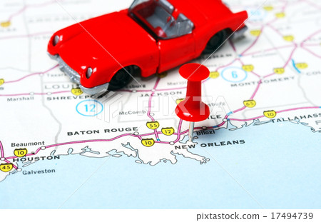 New Orleans USA map car New Orleans USA map car 17494739