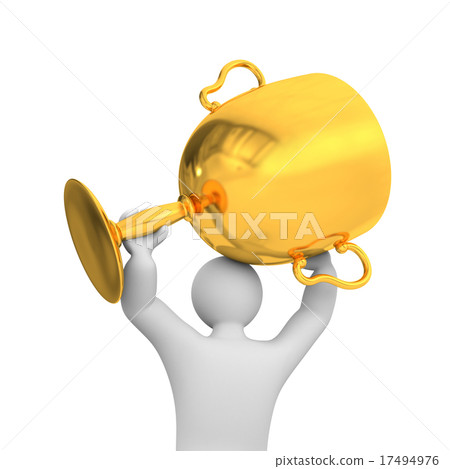 3d person hold gold cup 17494976