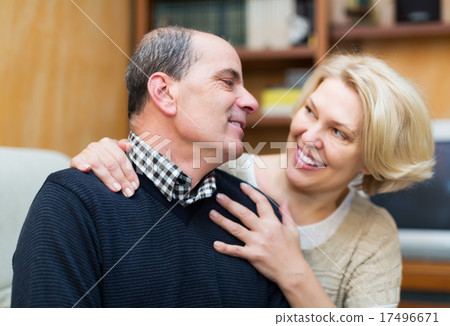 Pensioners enjoying company of each 17496671