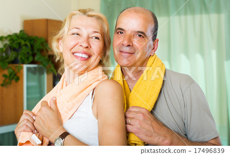 Elderly couple after training 17496839