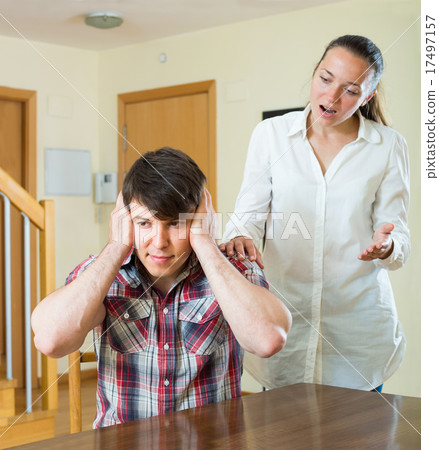 Woman having problems with her husband 17497157