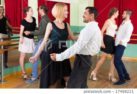 Young adults having dance class Young adults having dance class 17498221