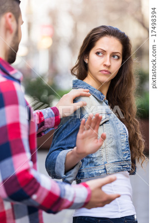 Male accosting to girl 17498394