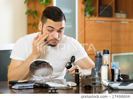 The guy enjoys cream 17498604