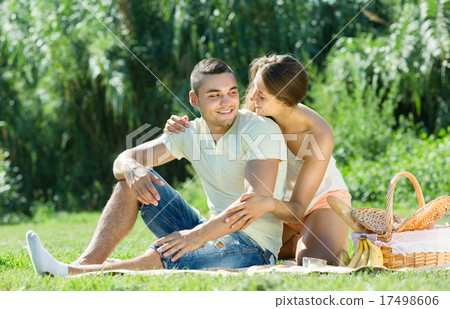 Romantic couple having picnic 17498606