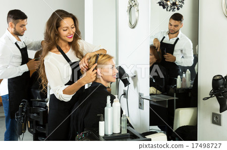 woman in the barbershop woman in the barbershop 17498727