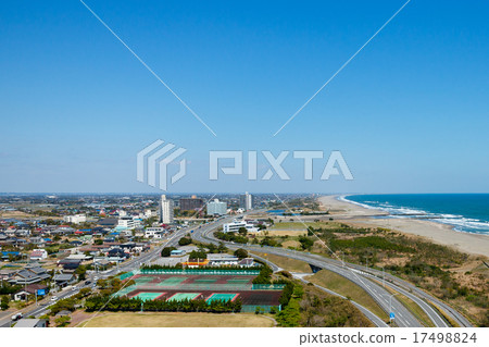 From Kujukuri road and surrounding area 100 m above sea level 17498824