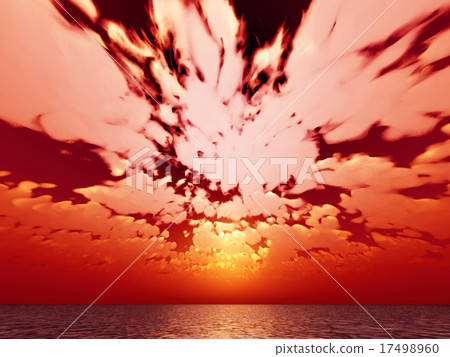 Wind and clouds with the sea 17498960