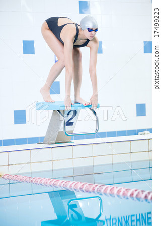 Portrait of a female swimmer 17499223