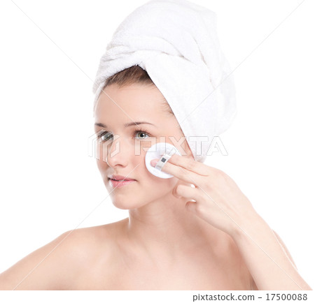 Young woman with perfect health skin of face Young woman with perfect health skin of face 17500088