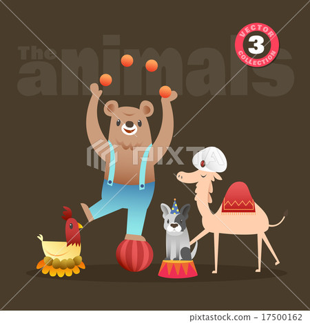 animals cartoon bear hen french bulldog and camel 17500162