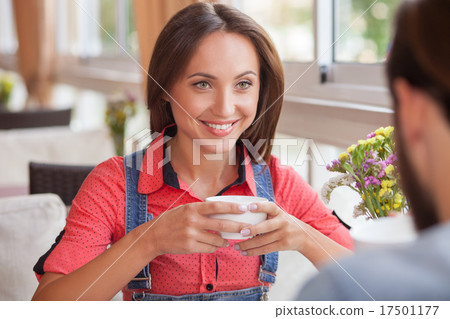 Attractive young man and woman are dating in Attractive young man and woman are dating in 17501177