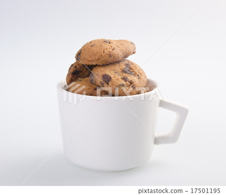 Chocolate Chip Cookies Isolated On White Chocolate Chip Cookies Isolated On White 17501195
