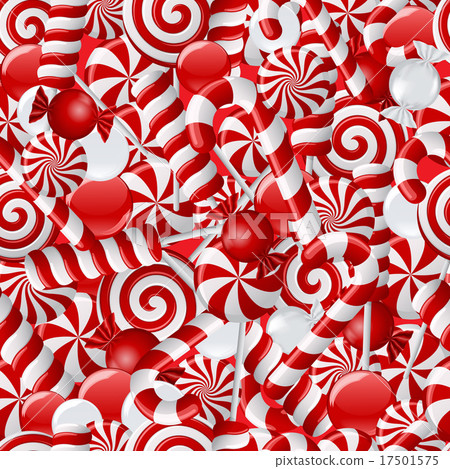 Seamless background with red and white candies. Seamless background with red and white candies. 17501575