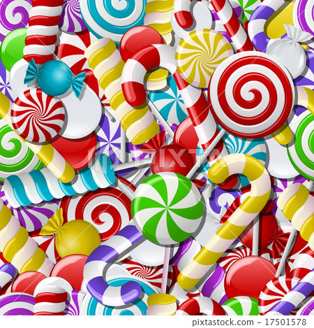 Seamless background with colorful candies. Seamless background with colorful candies. 17501578