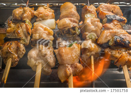  Yakitori Barbecued chicken set Japanese food 17501758