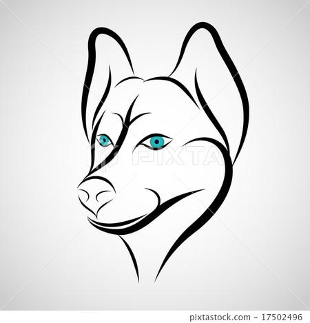 Husky Dog logo vector 17502496