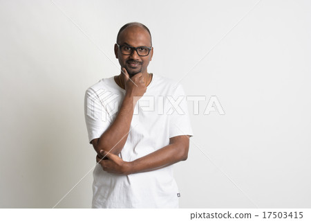 indian casual male thinking 17503415