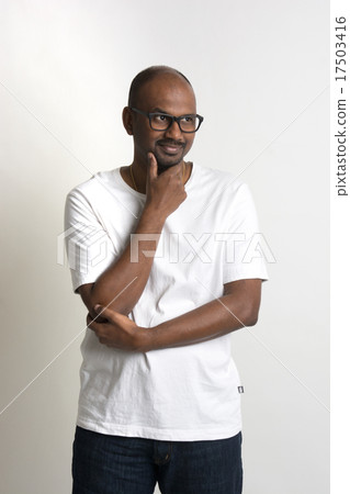 indian casual male thinking 17503416