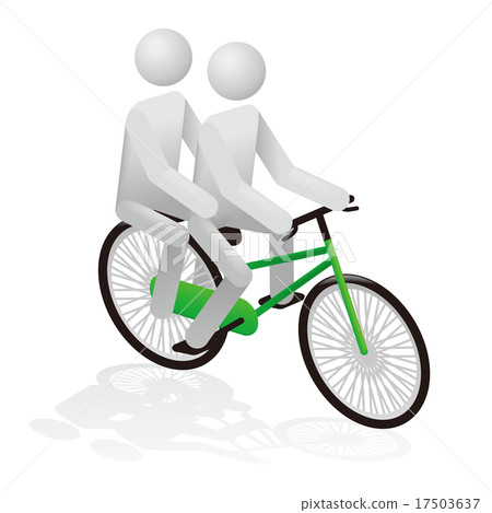 自行車的雙座位例證 17503637