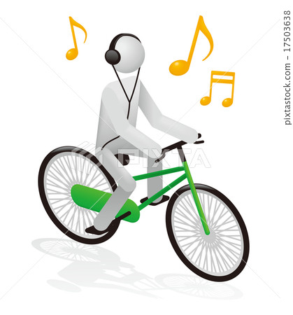 騎自行車駕駛例證,當聽到音樂時 騎自行車駕駛例證,當聽到音樂時 17503638
