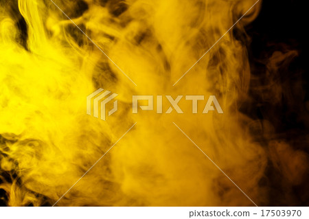 Abstract yellow smoke hookah on a black background Abstract yellow smoke hookah on a black background 17503970
