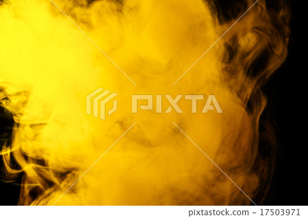 Abstract yellow smoke hookah on a black background Abstract yellow smoke hookah on a black background 17503971