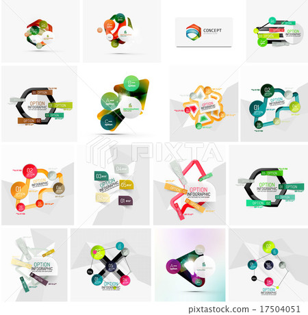 Set of abstract geometric infographic banner Set of abstract geometric infographic banner 17504051