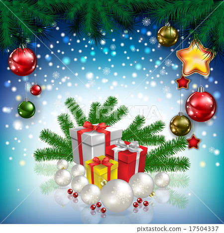 Abstract greeting with decorations 17504337