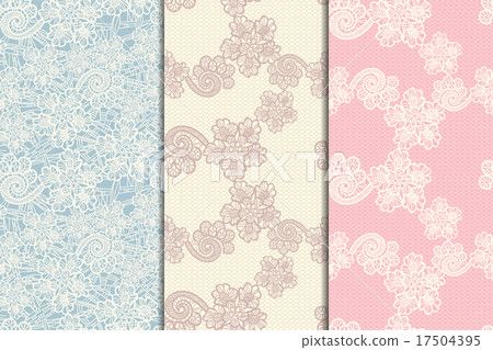 three lacy seamless patterns 17504395