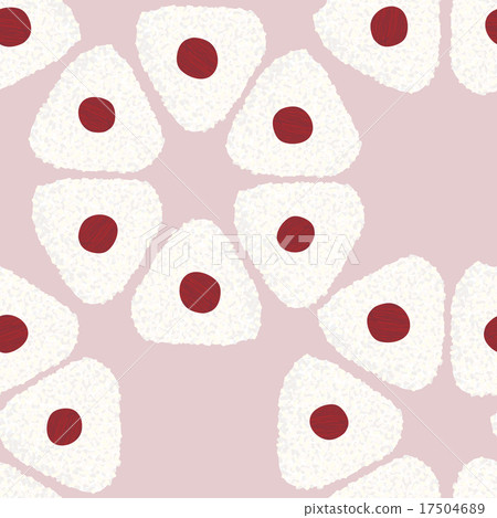 Onigiri (japanese rice ball) with pickled plum. Onigiri (japanese rice ball) with pickled plum. 17504689