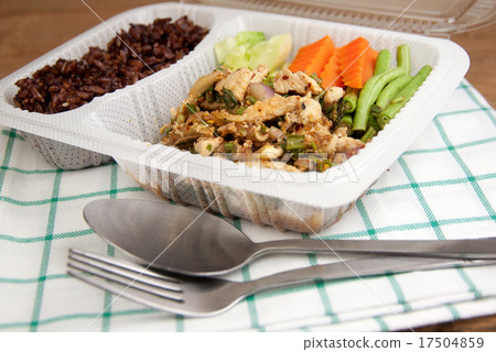 Spicy minced chicken salad thai cuisine 17504859