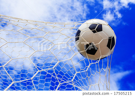 Soccer ball in goal 17505215