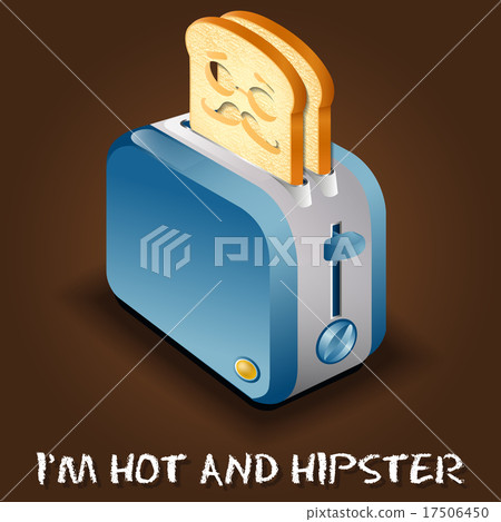 toaster and sliced bread with face expression toaster and sliced bread with face expression 17506450