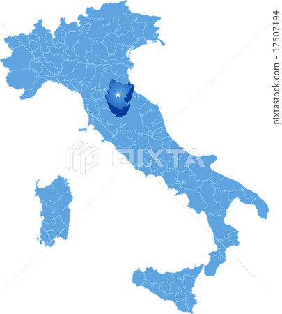 Map of Italy, Arezzo province 17507194