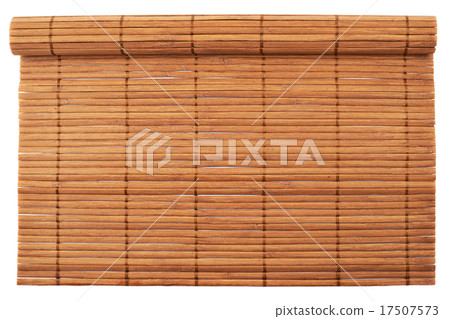 Rolled straw mat isolated Rolled straw mat isolated 17507573
