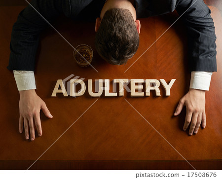 Word Adultery and devastated man composition 17508676