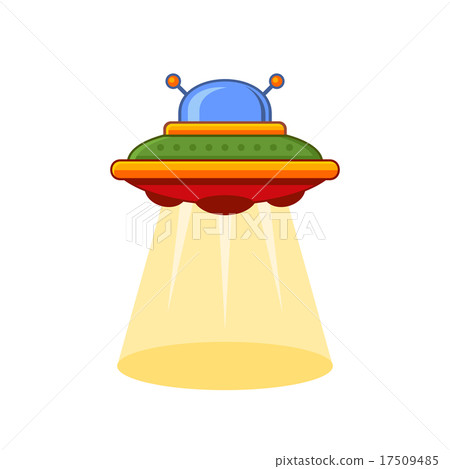 Cartoon Style UFO Vector Icon 17509485