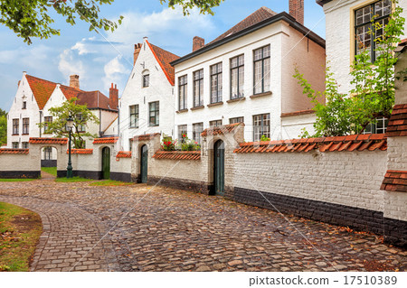 Bruges historical pitched roofs of Begijnhof Bruges historical pitched roofs of Begijnhof 17510389