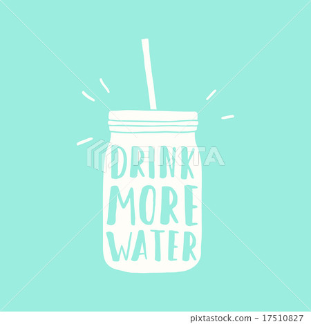 Drink more water. Jar silhouette Drink more water. Jar silhouette 17510827