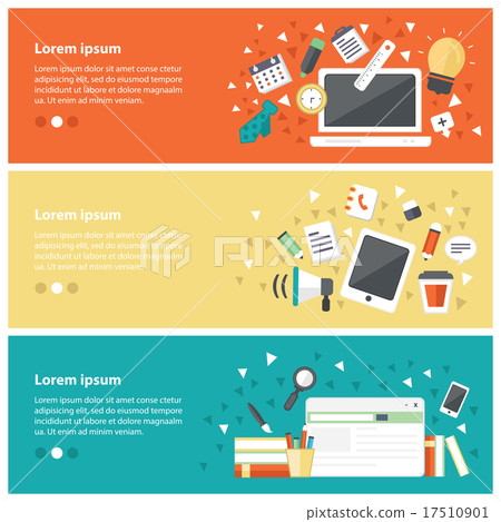 Flat design concepts for online education - Stock Illustration ...